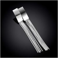 E095 Women silver plated earring 镀925纯银日韩长款时尚耳环女