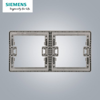 西门子(SIEMENS)开关插座 睿致钛银系列二联边框5UH81163NC02