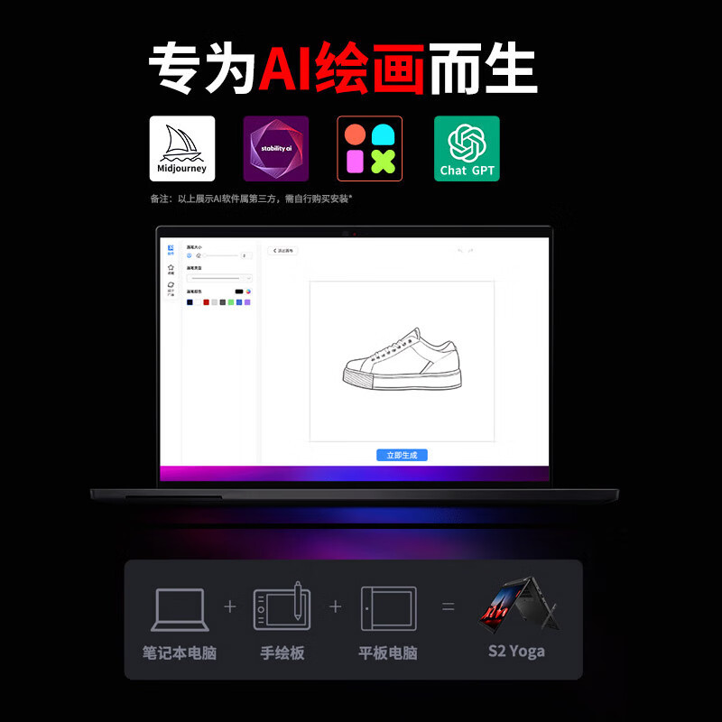 联想ThinkPad S2 Yoga 英特尔酷睿i5-1335U 13.3英寸轻薄翻转触控屏办公笔记本电脑(16G 1T 高清触控屏)