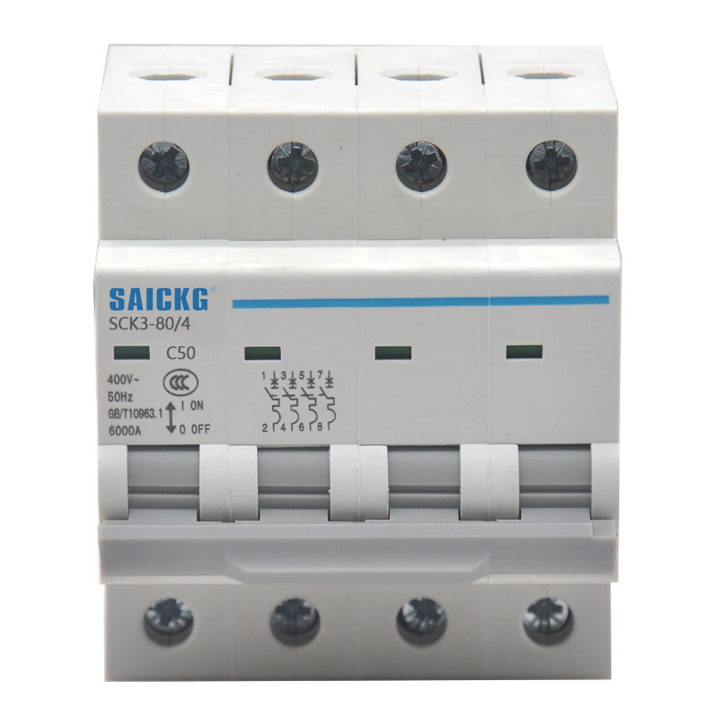 赛驰科技(SAICKG) SCK3-80/4 4P C50 低压空气开关 (单位台) 灰白