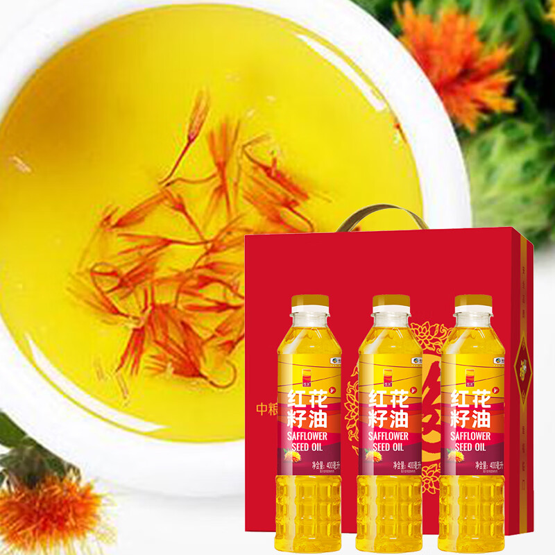 福临门 1200ml 中粮悦润红花籽油套盒高清大图