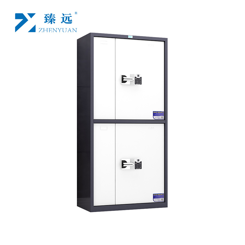 臻远ZY5020615G 灰白套色双节带斗指纹锁保密柜 台 1mm高清大图