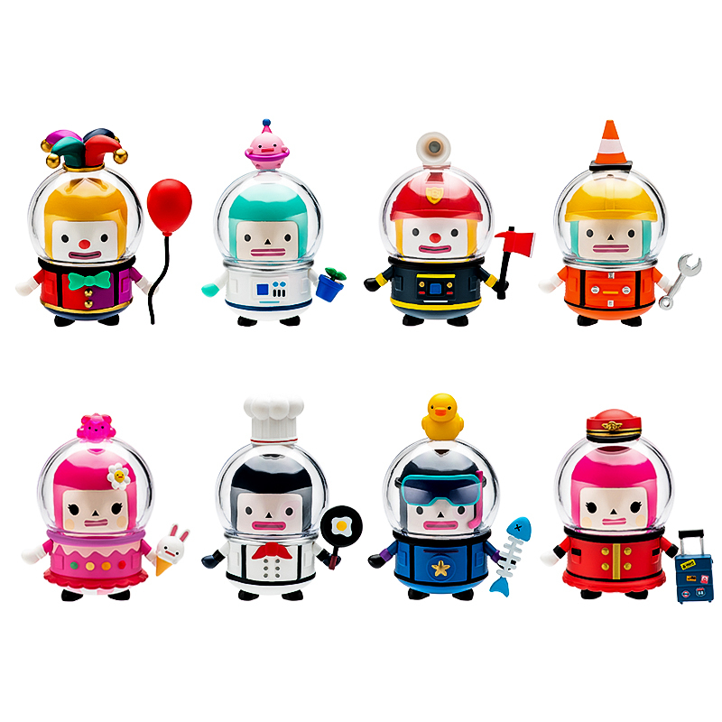 太空职人盲盒 需要一盒拍8只(单个款式随机) 朴坊 capsubeans扭蛋豆豆