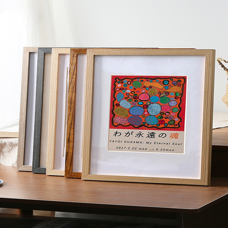 法耐(fanai)简约相框挂墙20寸24a3原木色30寸拼图装裱画框a4木框架
