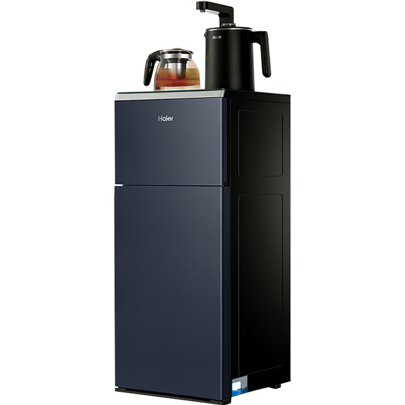 海尔(haier)茶吧机家用立式多功能饮水机下置水桶全自动上水高端智能可调温 温热型 星蕴银