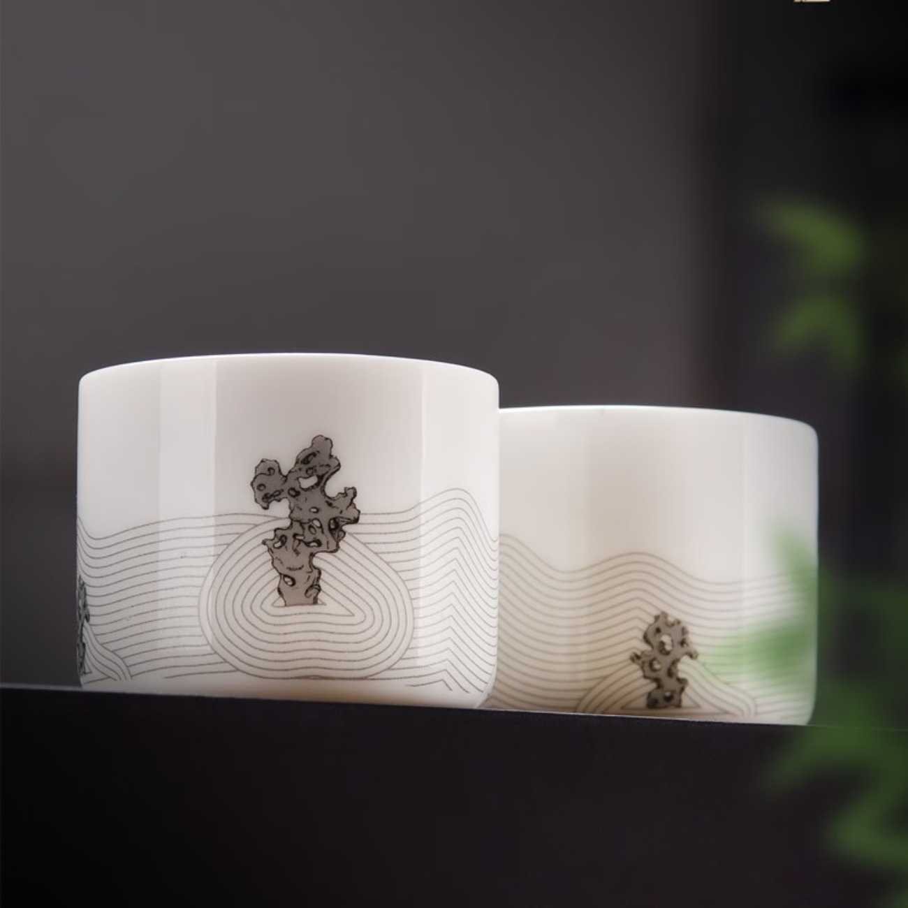 知者觉器-[朴石]茶盘套装现代可定制送礼整套茶具风古韵一人三件套茶具 朴石小套组 1件高清大图