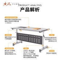 质凡可折叠培训桌组合活动拼接桌子 140*40*75cm