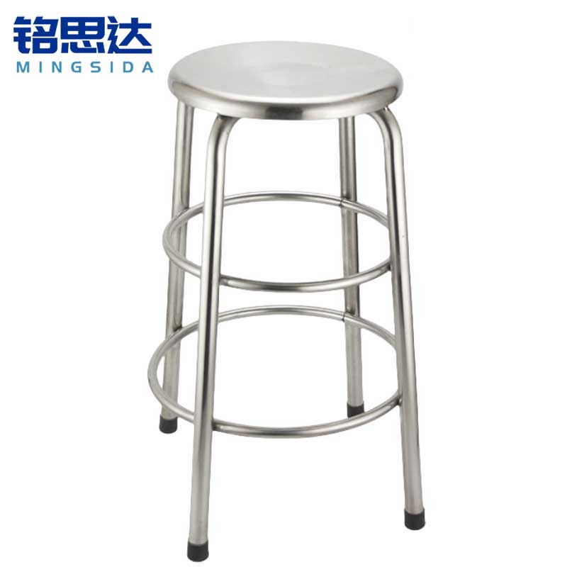 铭思达不锈钢圆凳80cm把高清大图