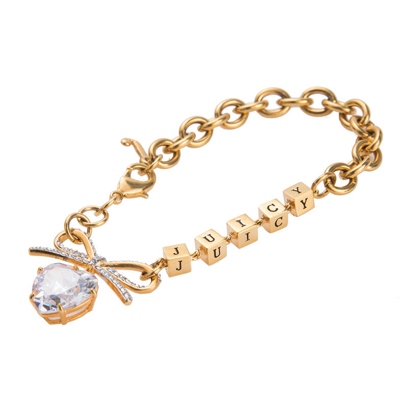 juicycouture橘滋中国风蝴蝶结水晶女士爱心手链送恋人其他11