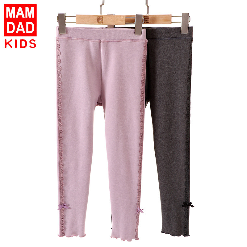 KIDS MAM&DAD秋冬加厚款女童打底裤弹力修身裤子 儿童打底裤秋冬童裤外穿裤子