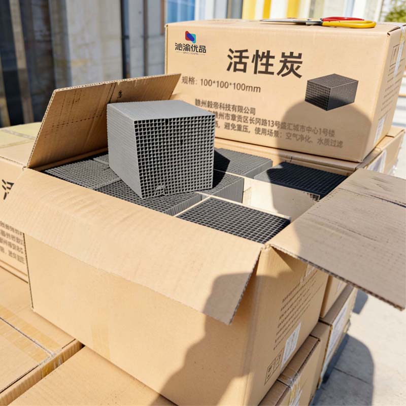 沁渝优品 蜂窝活性炭600碘值 100*100*100mm 立方米高清大图
