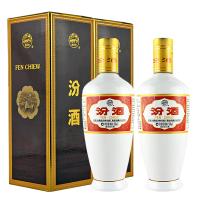 汾酒 山西杏花村 53度出口瓷汾 瓷瓶汾酒礼盒装500ml*2瓶 国产粮食白酒 清香型