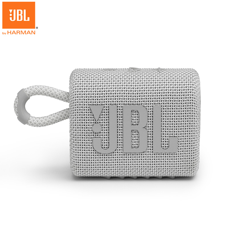 JBL GO3 音乐金砖三代 便携式蓝牙音箱 低音炮 户外音箱 迷你小音响 快速充电长续航 防水防尘设计 白色高清大图