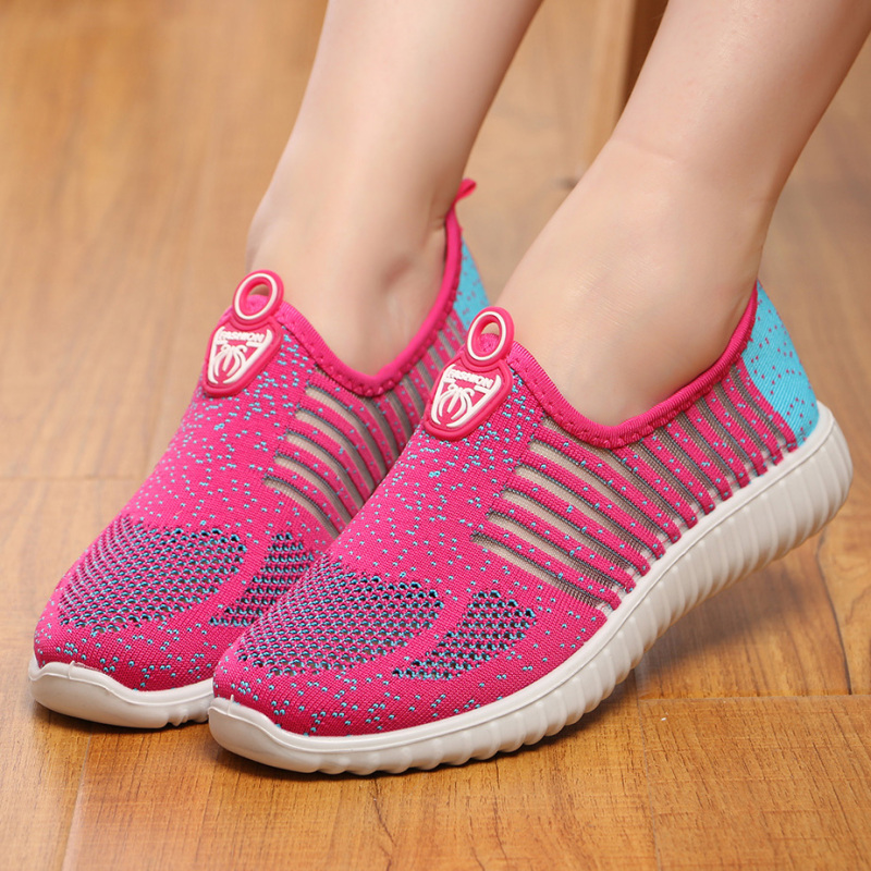 夏季老北京布鞋女士网鞋中老年网面透气妈妈鞋运动休闲鞋网眼女鞋