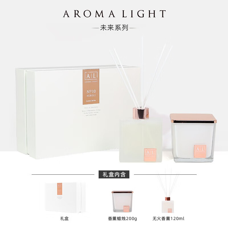 美通 (Aroma Light)G07-AL22018A 无火香薰 未来系列香薰礼盒 黑色高清大图