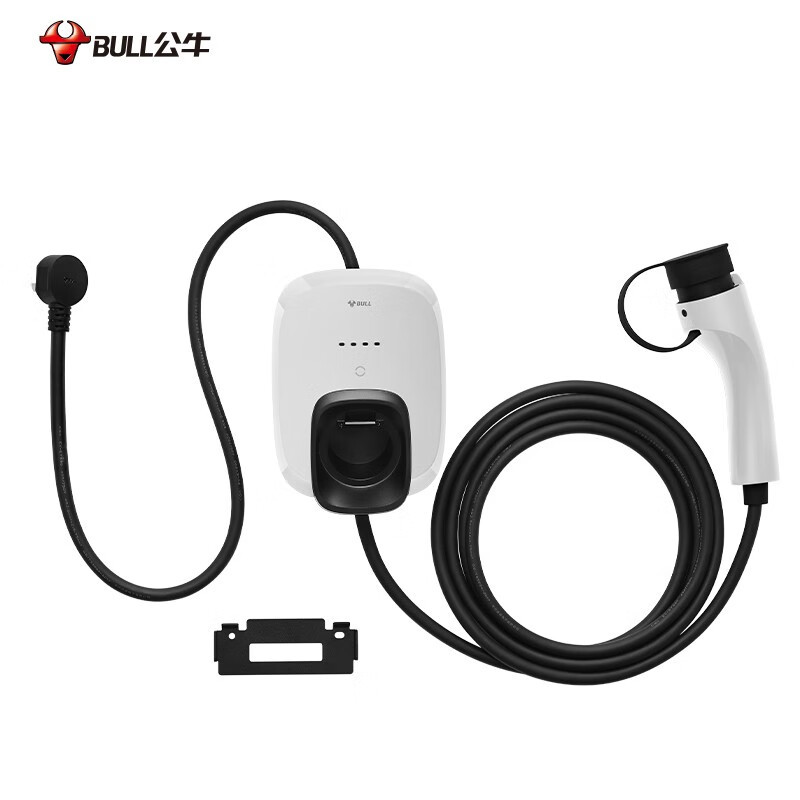 公牛(BULL)充电桩新能源汽车家用适用特斯拉比亚迪蔚来小鹏等 3.5KW充电桩-生椰白(插头款)D3-B16AE