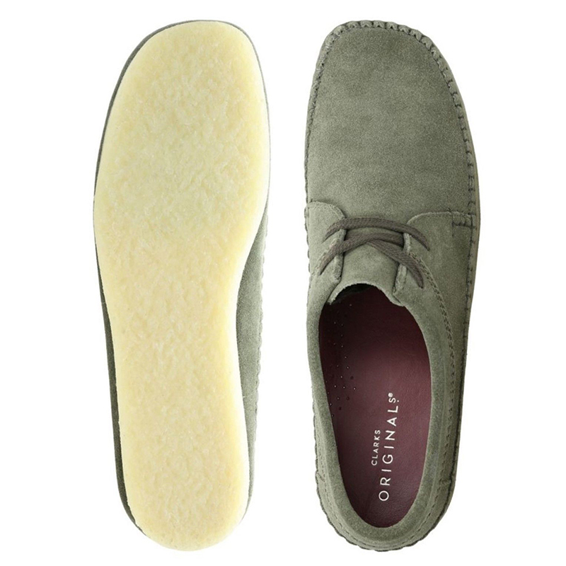 【直营】其乐(Clarks) Weaver 男士复古牛皮纯色系带低帮休闲皮鞋男鞋 绒面 休闲鞋 男