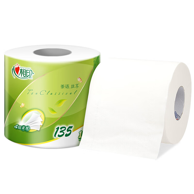 心相印 茶语经典系列4层卷筒卫生纸 135g/卷 12卷/提 一提装 BT2812高清大图