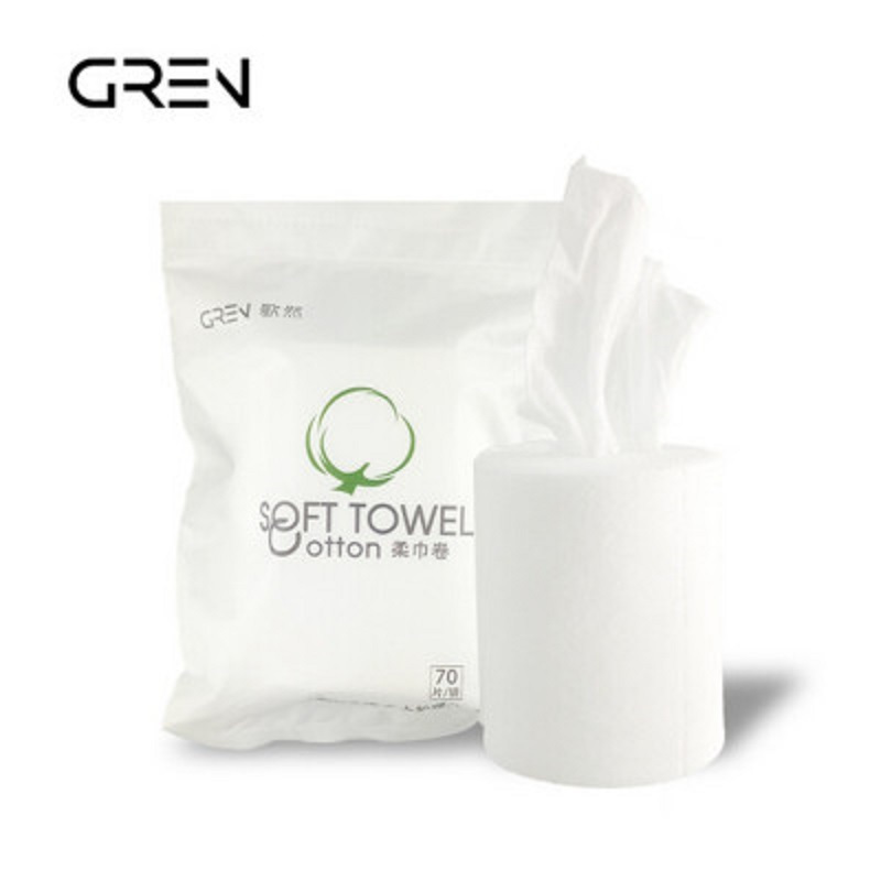 GREN G6002 全棉干湿柔巾卷(五连包)