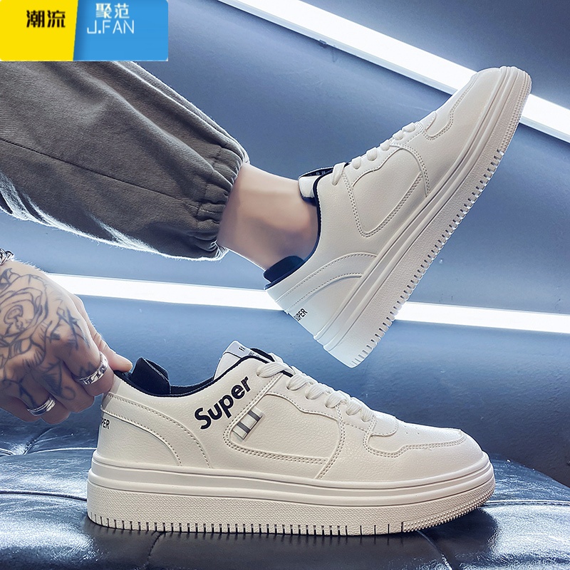 聚范白鞋小白鞋男鞋透气百搭男士潮流板鞋男生潮鞋休闲鞋鞋子男款夏季高清大图