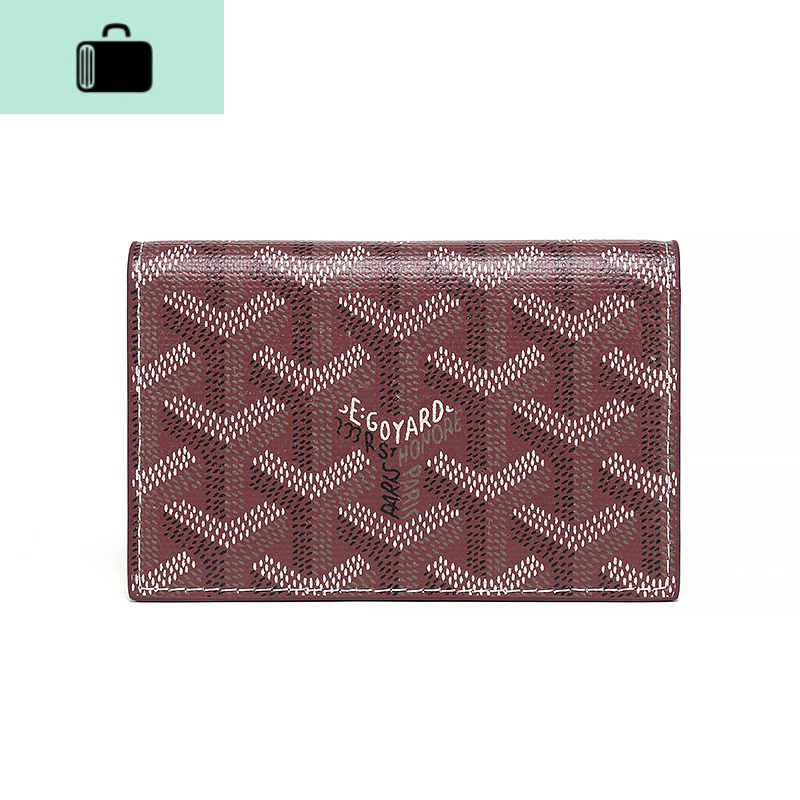 戈雅简约卡包女ins潮超薄小巧迷你小牛皮名片夹男商务精致皮包NEW LAKE女士钱包/卡包 枣红