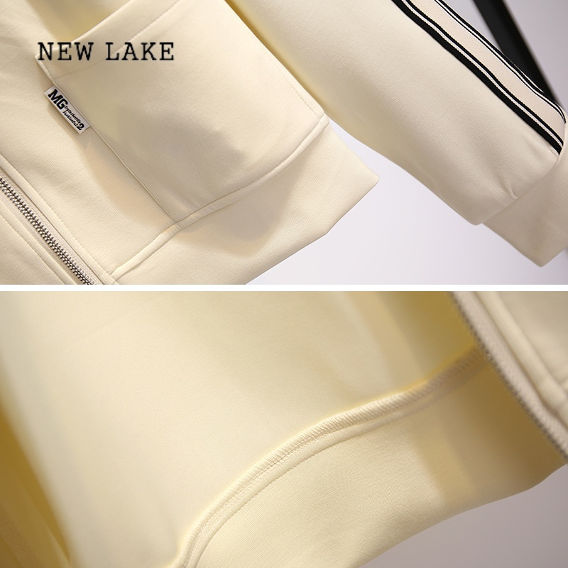 NEW LAKE立领棒球服外套女高级感2024年早春新款薄款休闲运动开衫夹克