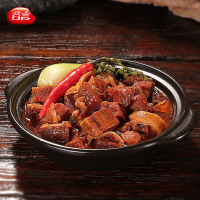 【两袋装】谷言麻辣牛套皮 牛肉 生鲜半成品菜 加热即食 500g*2 袋装 安全放心方便菜 净含量1000g 中式熟食