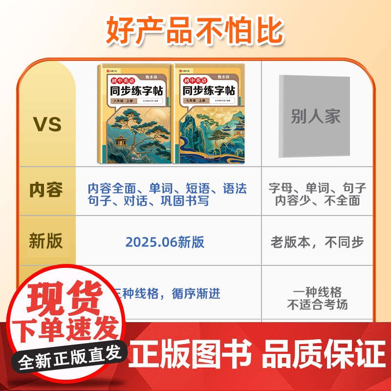 [2025新版]衡水体英语字帖七八年级上册下册初中英语同步字帖英语衡水体的字帖八年级上册人教版初一二满分作文的英文练字帖高清大图