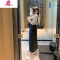 艳如飞洋气减龄牛仔背带裙女复古秋季2020新款女宽松显瘦气质开叉连衣裙连衣裙