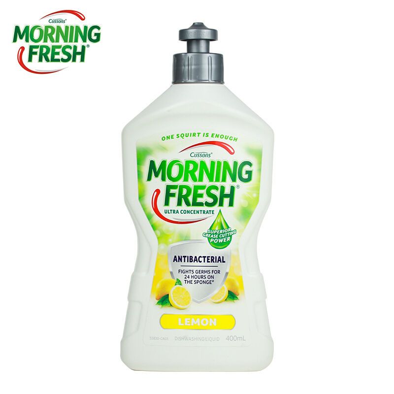 [48小时发货]澳洲morning fresh原装洗洁精柠檬抑菌400ml*3瓶浓缩家庭装厨房 柠檬抑菌400ml*3瓶