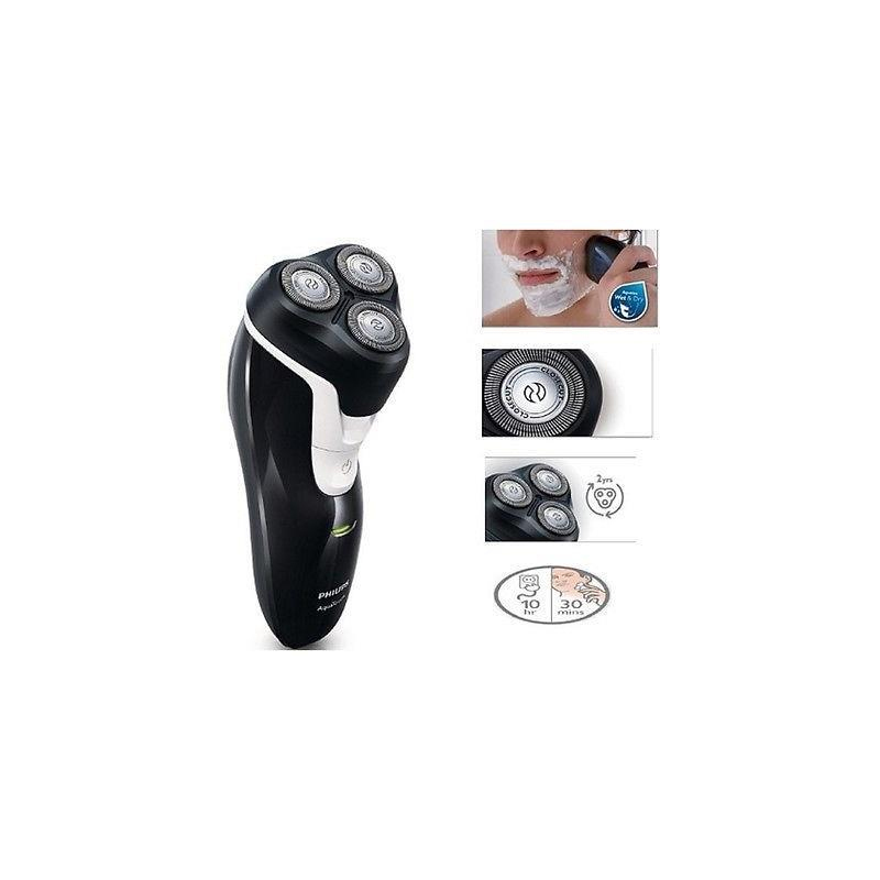[五大良好性能]飞利浦(Philips) AT610 三刀头电动剃须刀 充电式旋转式刀头 全身水洗 干湿两用