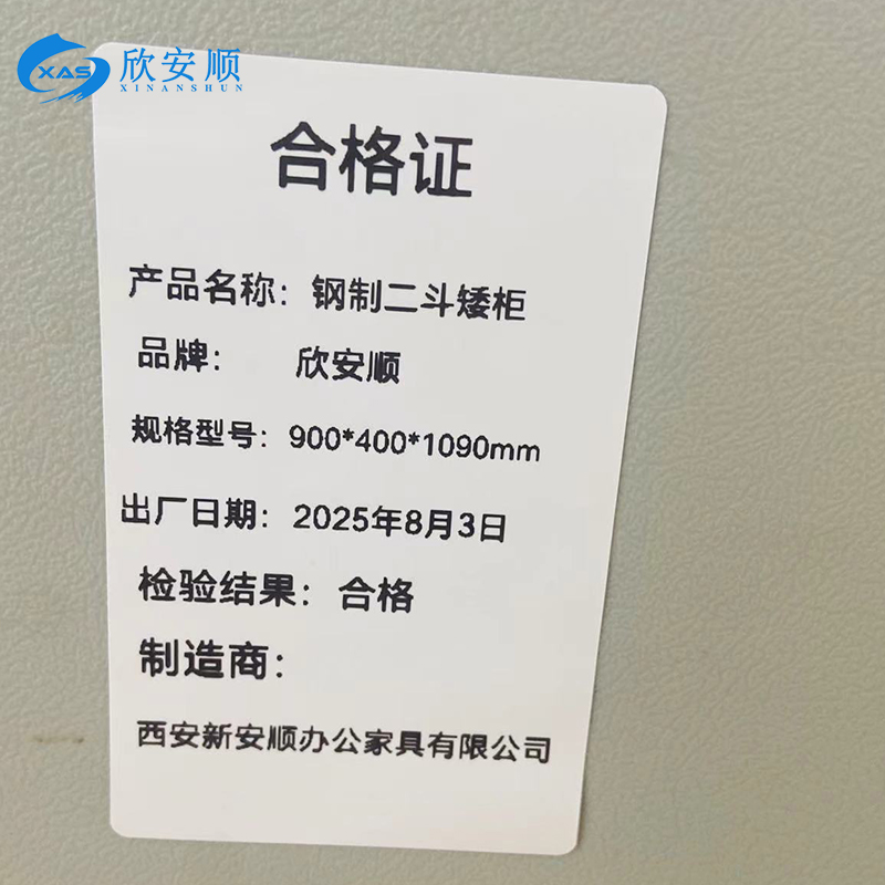 欣安顺 钢制二斗矮柜 900*400*1090mm 台高清大图