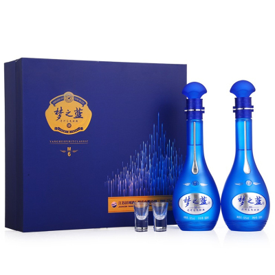 Super会员：1126元包邮  洋河 蓝色经典 梦之蓝M6 52度 500ml*2 礼盒装