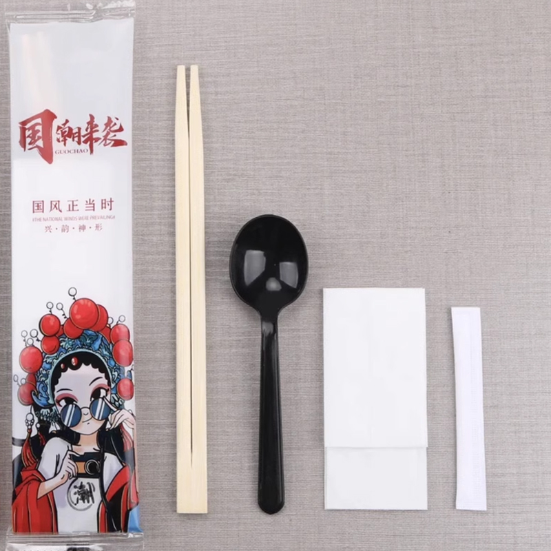 一次性筷子四件套 商用四合一餐具包高档外卖竹筷(200套)