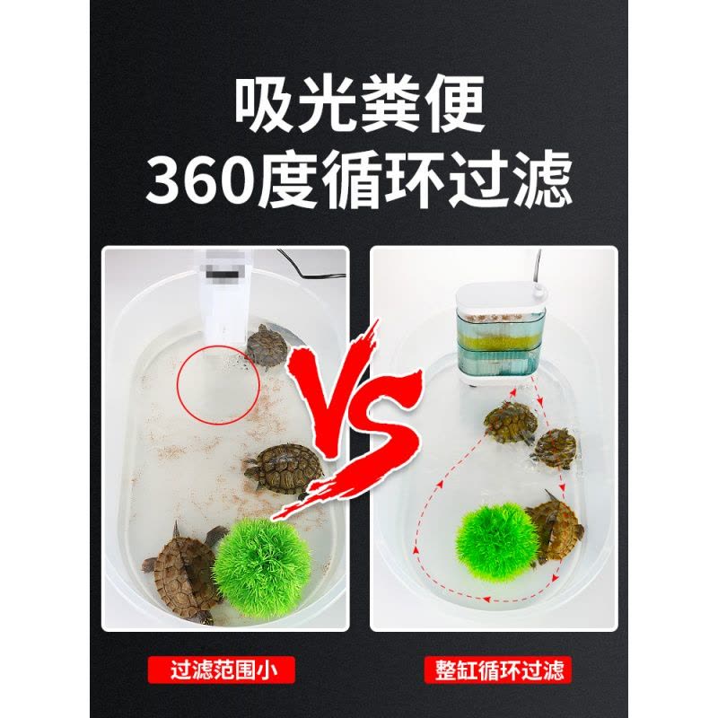 乌龟缸过滤器低水位过滤器龟缸水循环吸粪吸便过滤盒鱼缸过滤图片