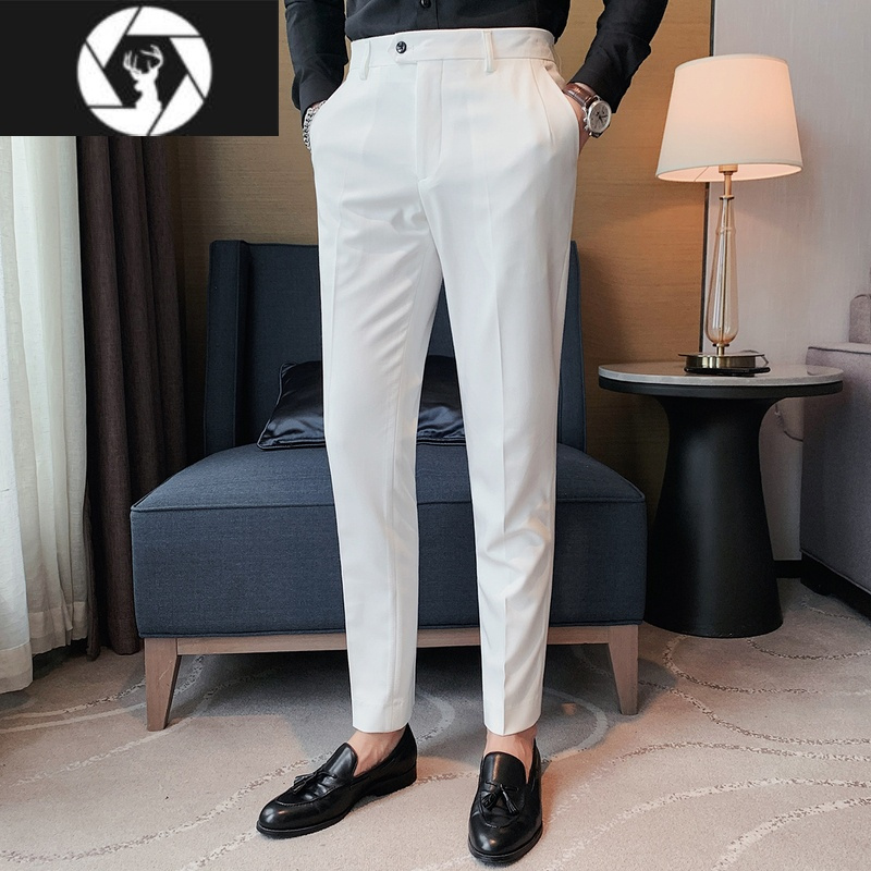 hongzun西裤男士修身高级感休闲裤潮流长裤商务正装工作裤垂感小脚