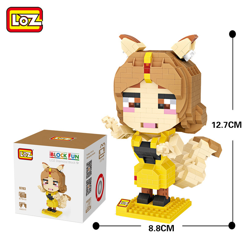 LOZ/俐智 小颗粒积木 英雄砖头人方头仔系列微钻益智拼装玩具男孩女孩成人10岁（卡通人物系列）9783苏妲己