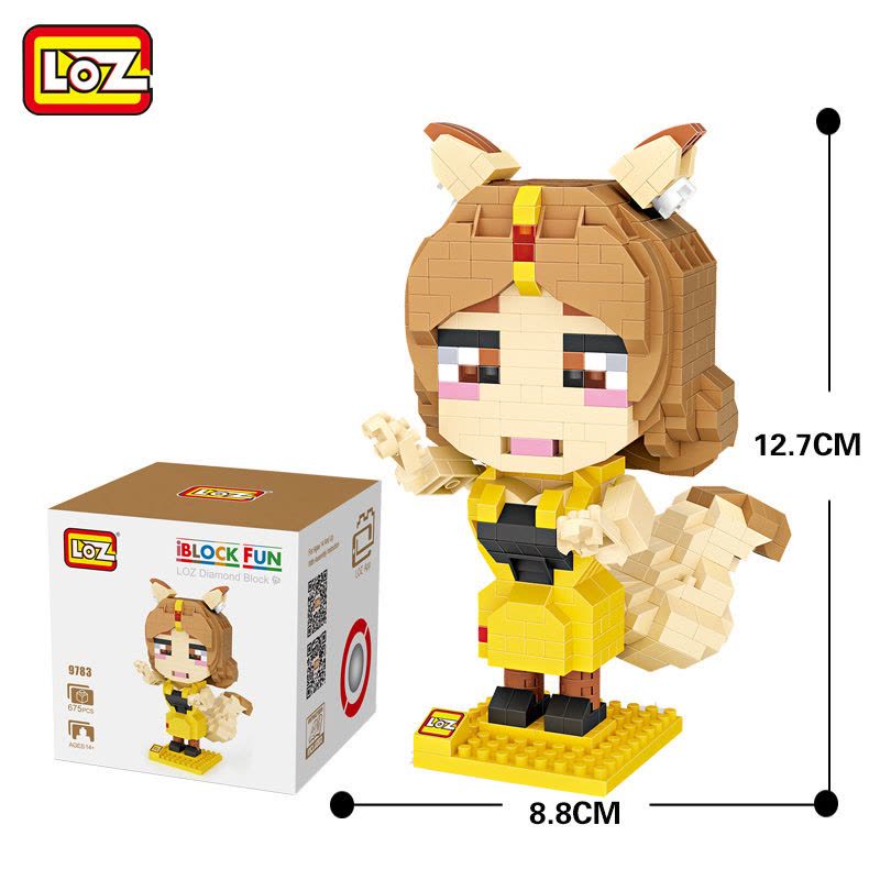 LOZ/俐智 小颗粒积木 英雄砖头人方头仔系列微钻益智拼装玩具男孩女孩成人10岁（卡通人物系列）9783苏妲己图片