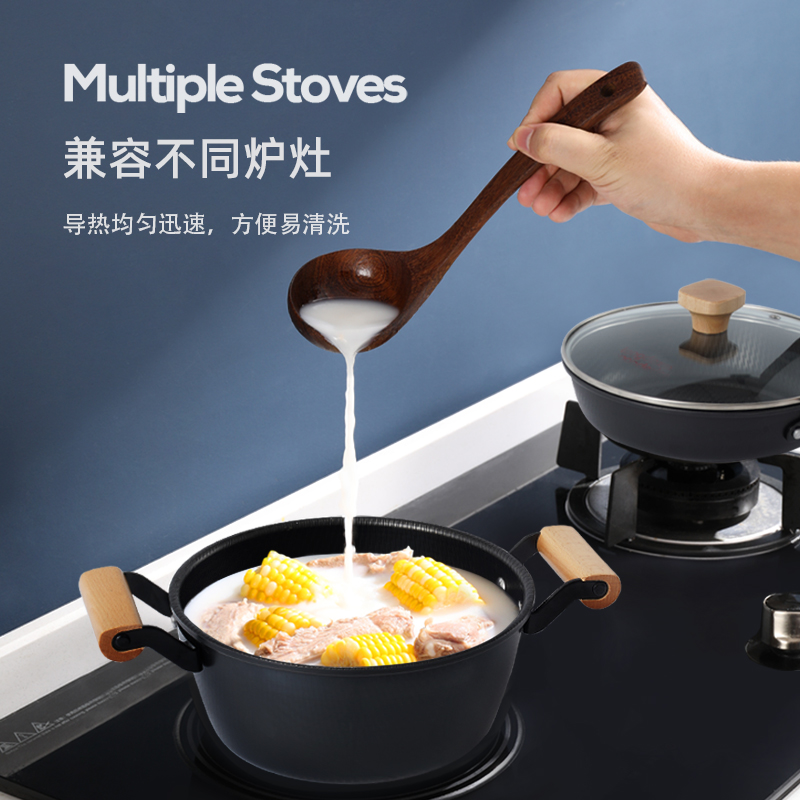 迈卡罗米纹精铁不粘三件套MC-S310A(32cm炒锅、22cm汤锅、22cm煎锅)高清大图