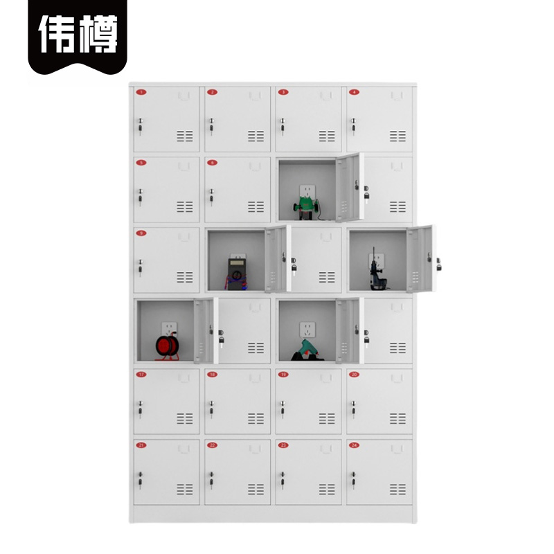 伟樽工具充电柜24门1100*350*1730mm台高清大图