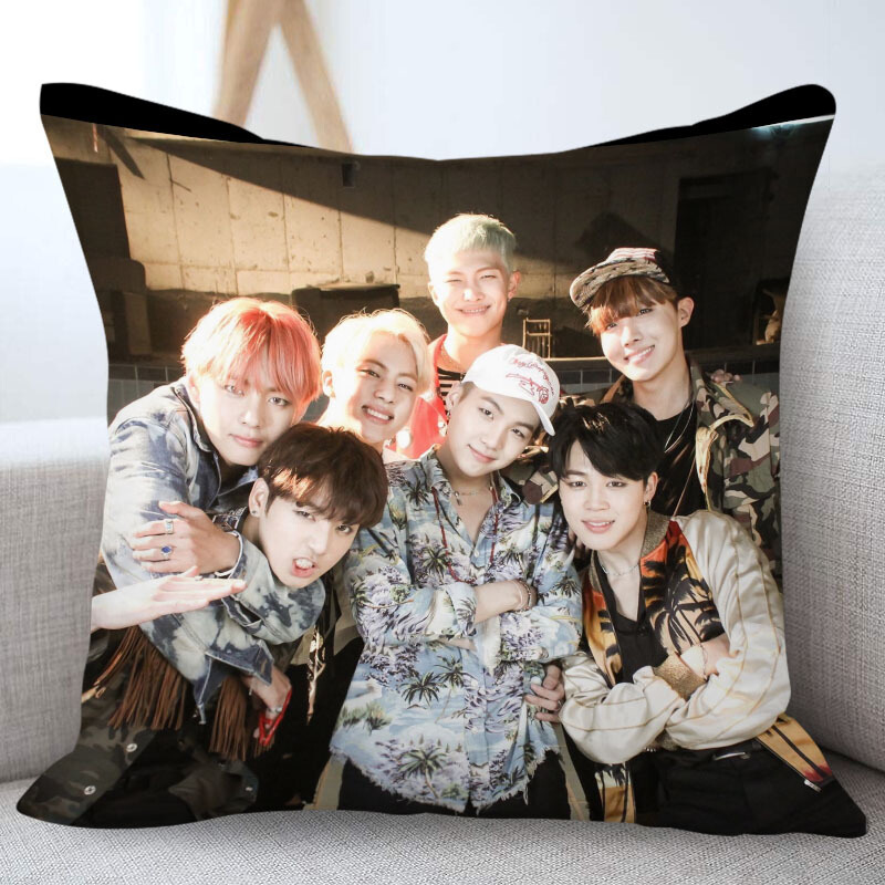 bts抱枕定制汽车沙靠垫来图定做防弹少年团diy创意logo生日照片