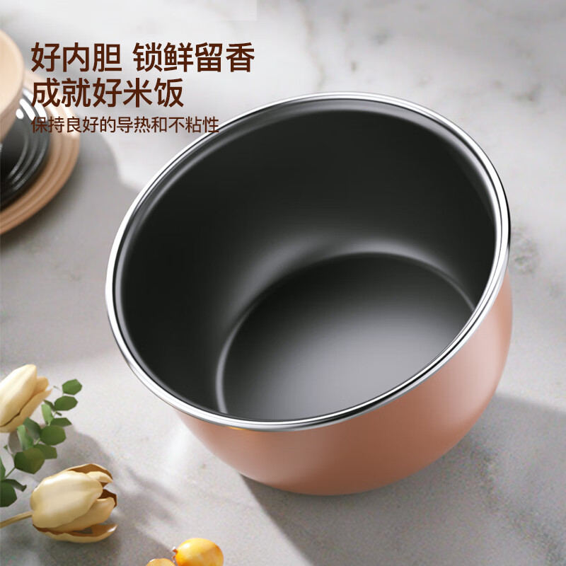 龙的(longde) LD-FS351 电饭煲 家用多功能电饭锅 3L 不沾锅内胆高颜值饭煲可预约高清大图