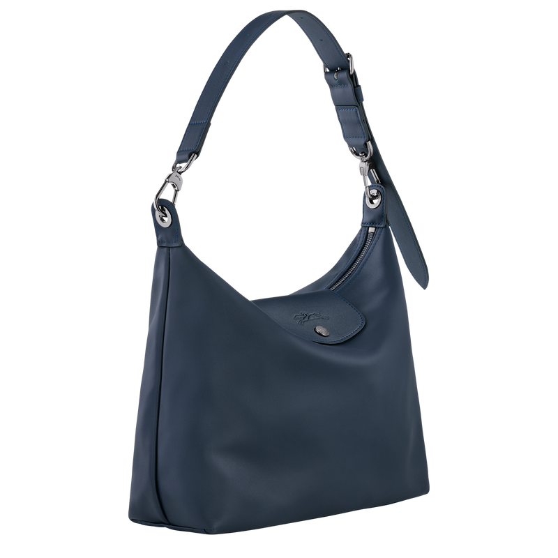 直采直邮法国longchamp珑骧leplige按扣拉链开合牛皮腋下包hobo包手提