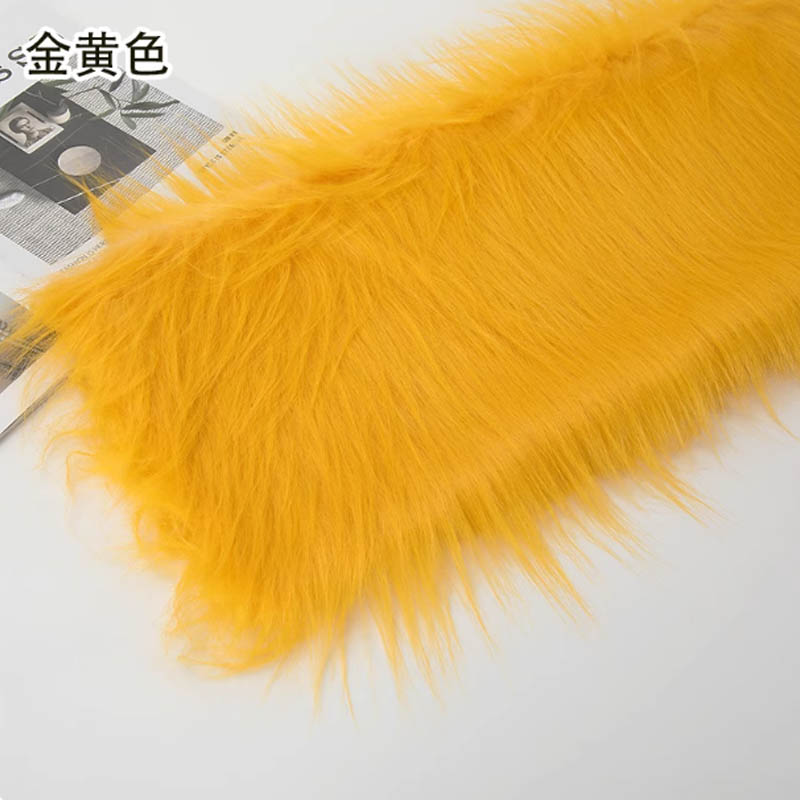 智美环球 多巴胺长毛绒布料创意大树穿新衣diy毛绒抱抱树 金黄色