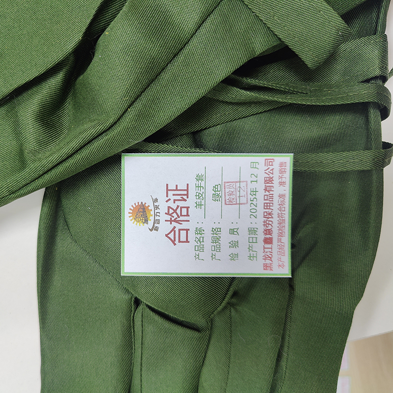 新动力火车 羊皮手套 绿色 副高清大图