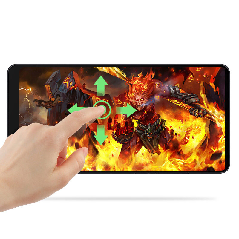 [买2送手机壳]轻万适用小米mix2s钢化膜xiaomi玻璃贴膜mix2s黑色丝印全屏高清手机贴膜高清大图