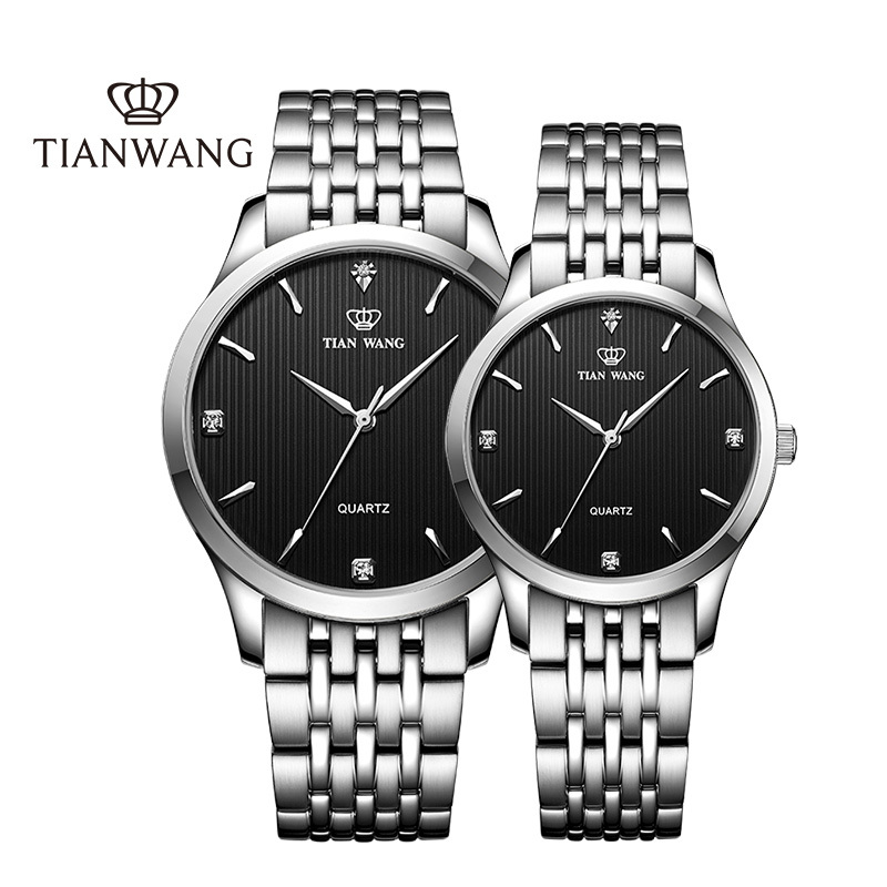 天王表(TIAN WANG)手表 沧海系列石英表商务休闲情侣表对表3798
