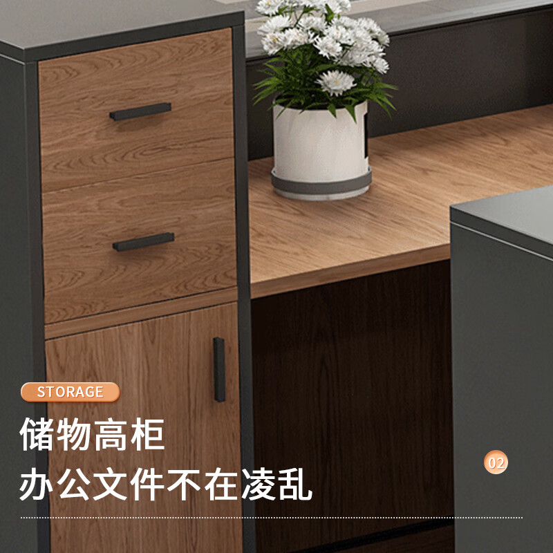 域赢屏风办公桌职员位电脑桌财务桌隔断卡座含折叠午休床干字型6人位高清大图