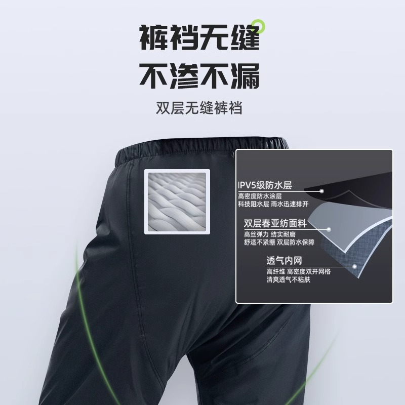 正雨摩托车雨衣骑行套装女款长款防雨分体式冲锋衣电动车外卖骑手9063高清大图
