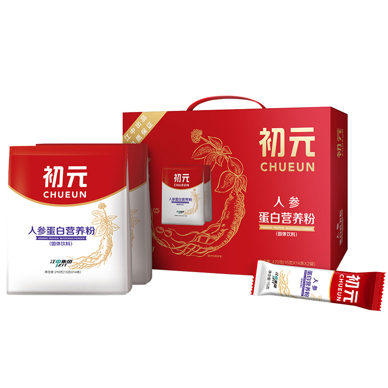 江中初元 人参蛋白营养粉(固体饮料)420g 含人参精华 补充优质蛋白质